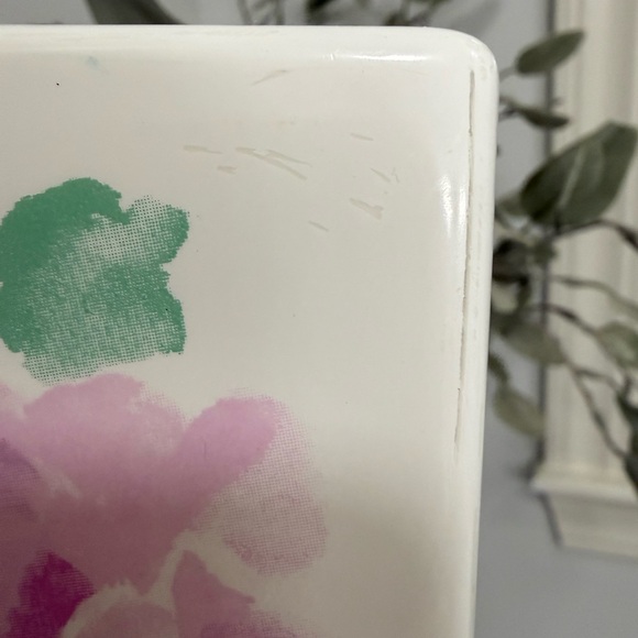 Vintage Tissue Box Cover Plastic Andre Richard Floral Pattern Made In Taiwan - Picture 6 of 6